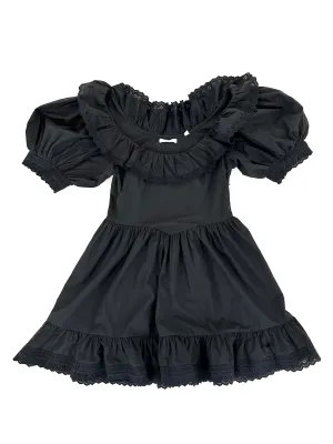 Dôen Poplin Puff-Sleeve Dress