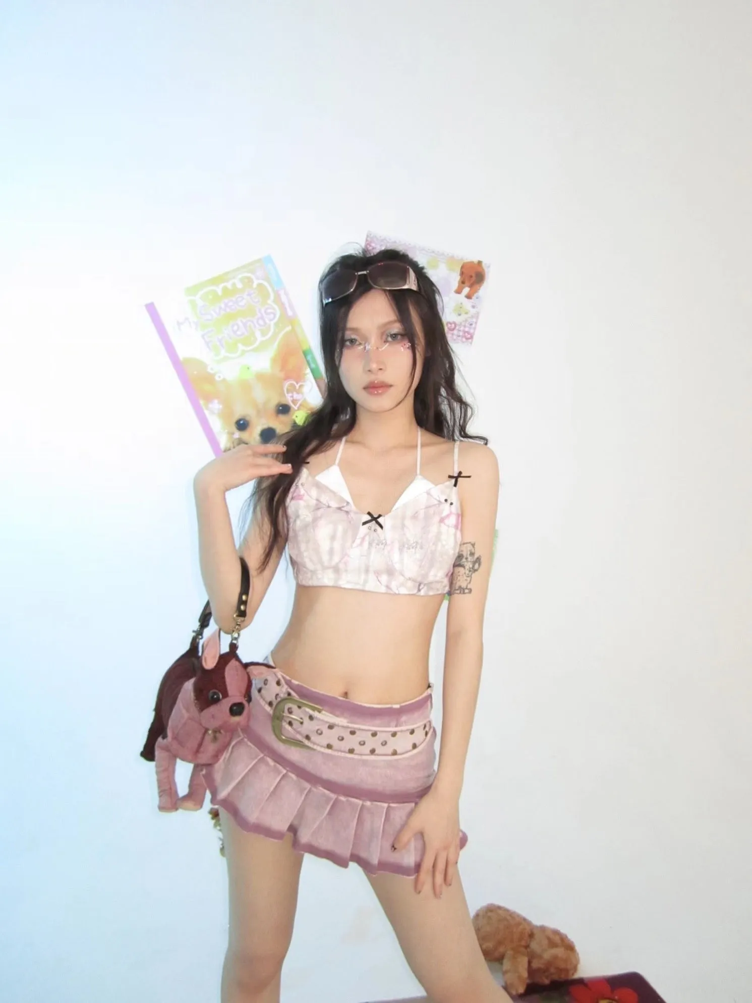 distressed colored skirt shorts