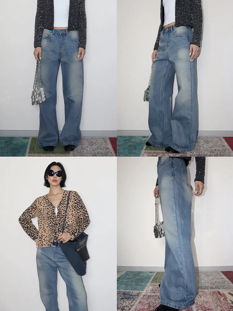 Distressed Mop Jeans