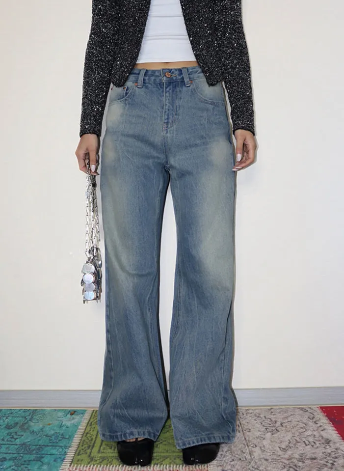 Distressed Mop Jeans