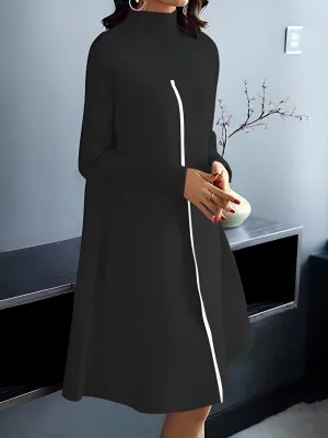 Elfriede | Knitted color block dress with vintage inspiration