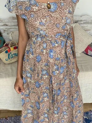Emilie  sweet summer Dress  Polka dot beige