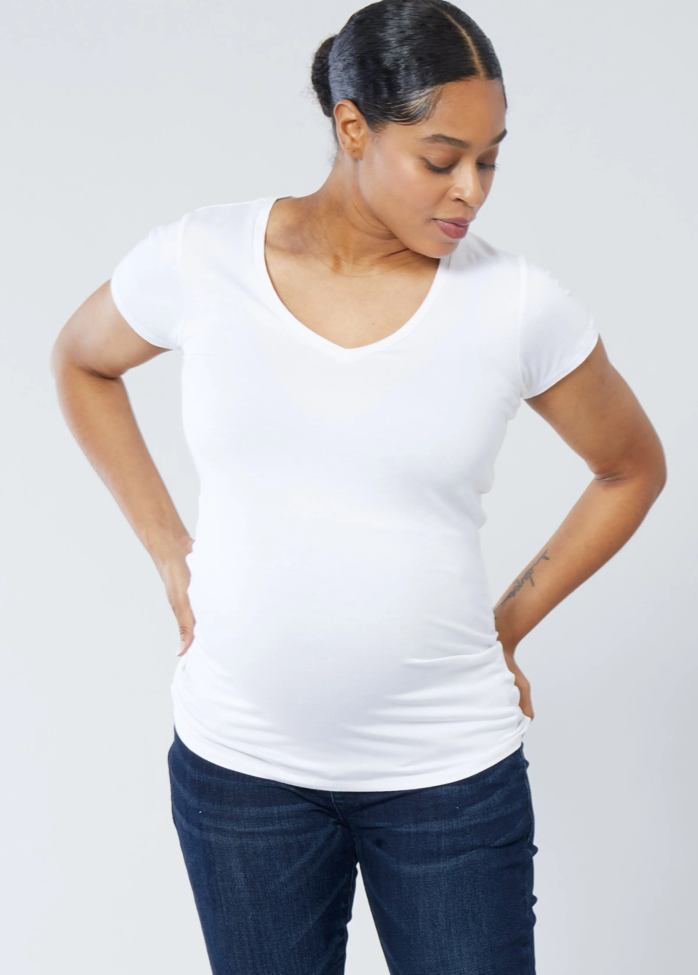 Essential V-Neck Maternity Tee