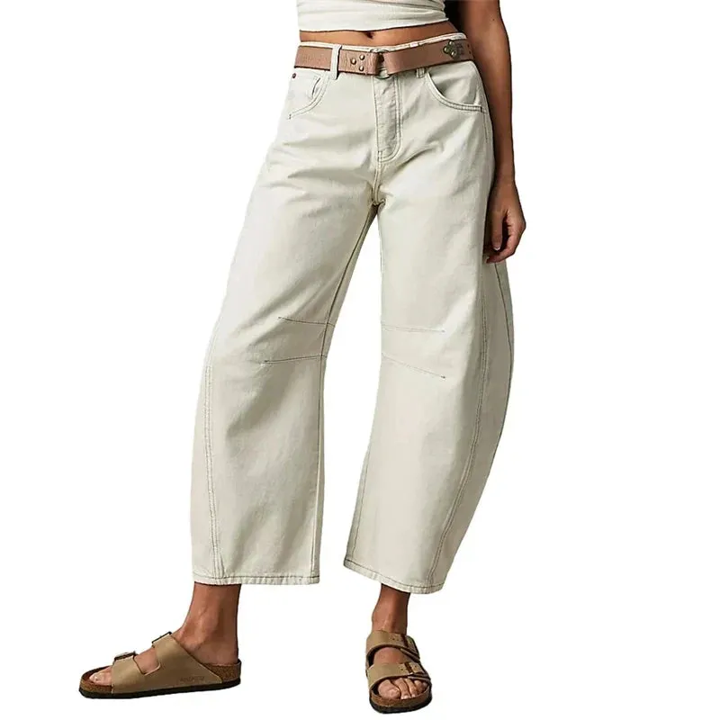 Eva Mid Rise Barrel Jean