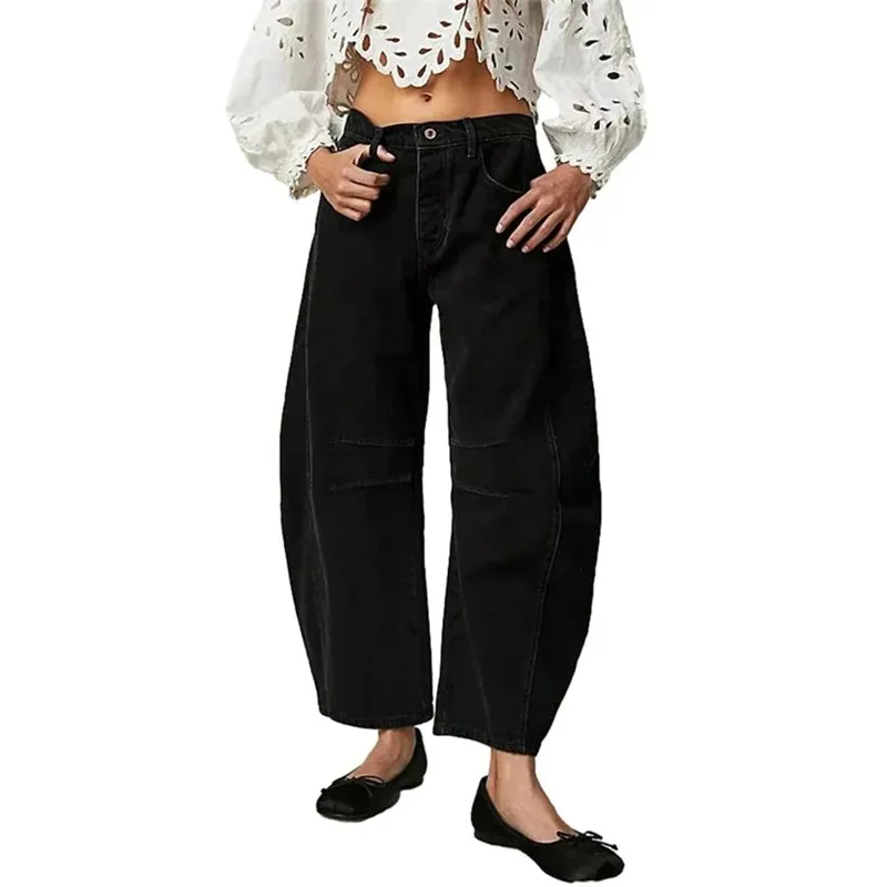 Eva Mid Rise Barrel Jean
