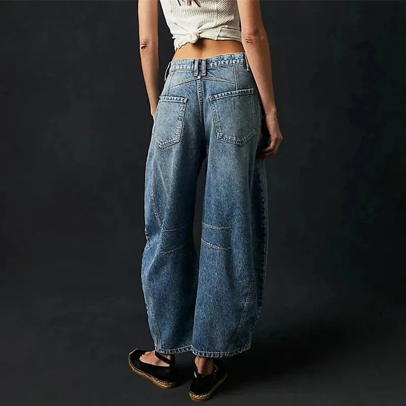 Eva Mid Rise Barrel Jean