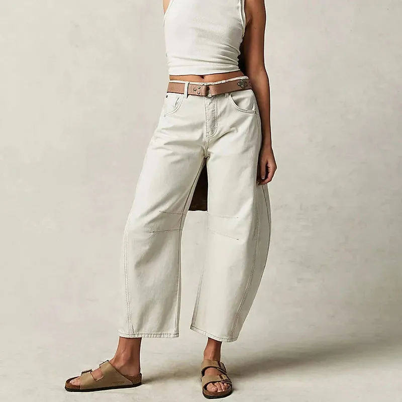 Eva Mid Rise Barrel Jean
