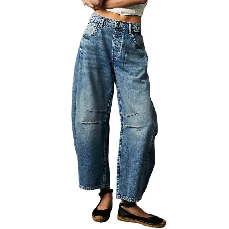 Eva Mid Rise Barrel Jean