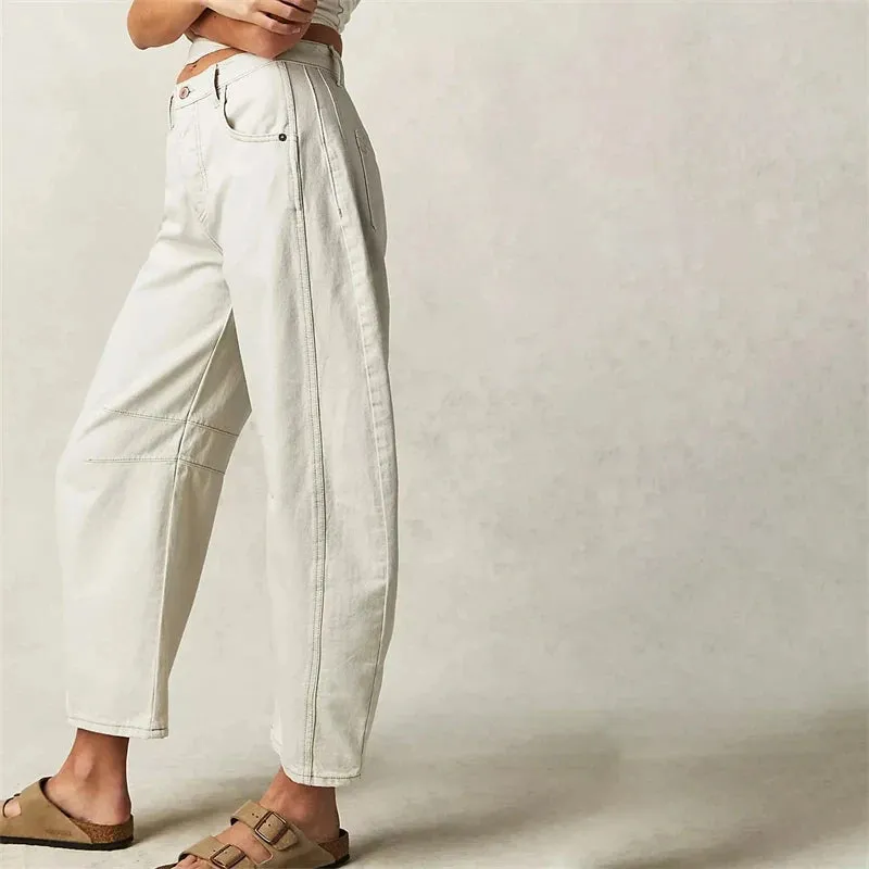 Eva Mid Rise Barrel Jean