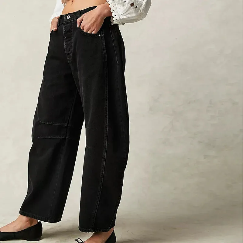 Eva Mid Rise Barrel Jean