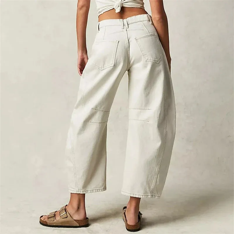 Eva Mid Rise Barrel Jean