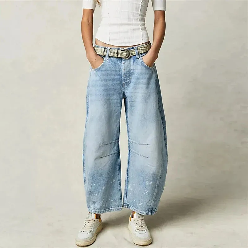 Eva Mid Rise Barrel Jean