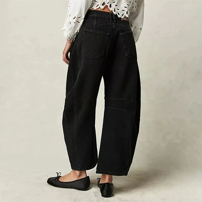 Eva Mid Rise Barrel Jean