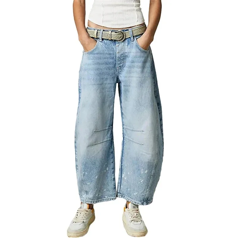 Eva Mid Rise Barrel Jean