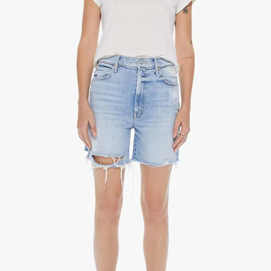Eva Straight Holes Denim Shorts