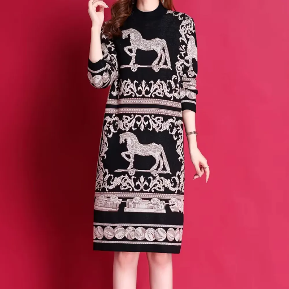 EVELYN - Modern Knitted Dress for Ladies