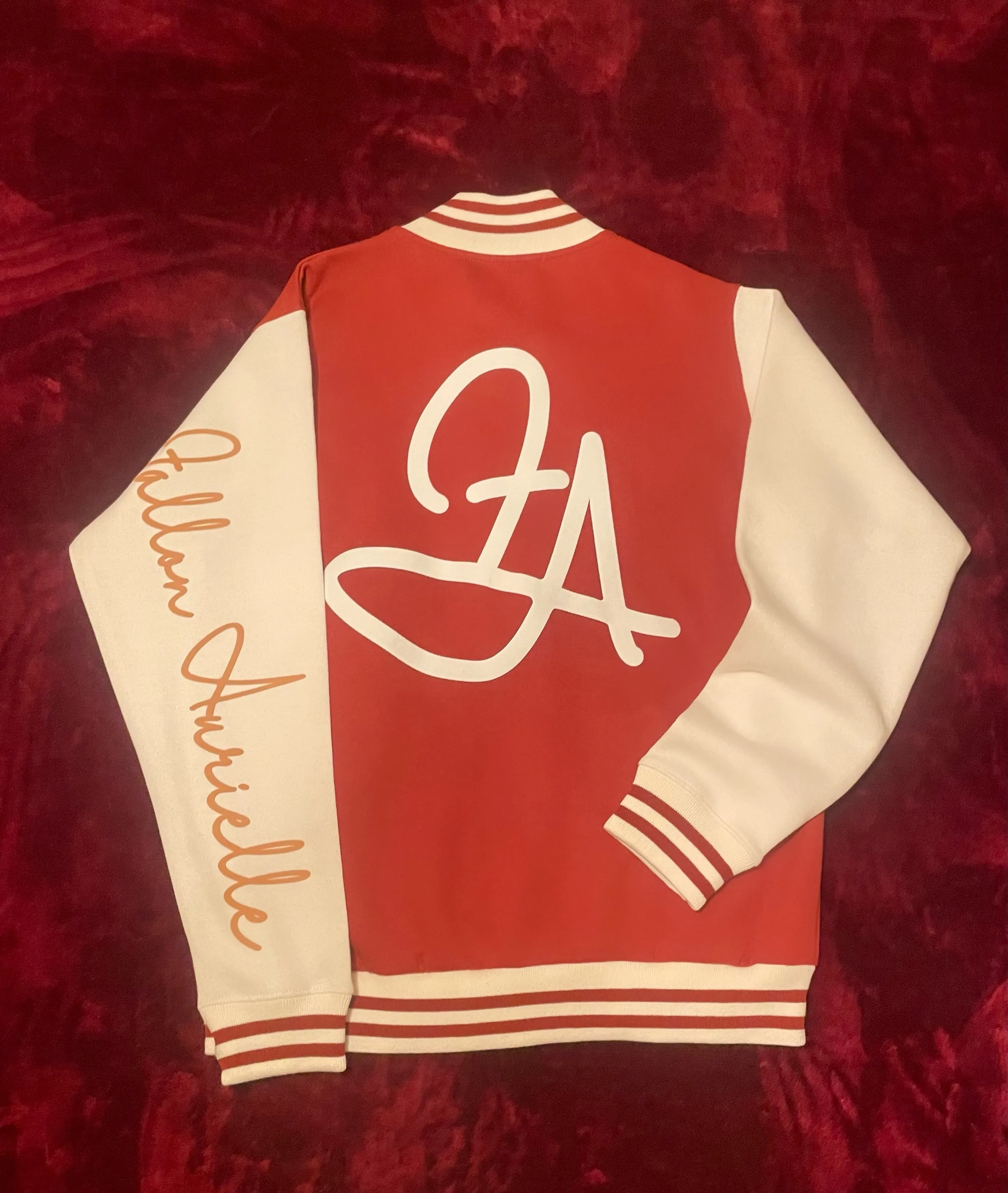 Fallon Aurielle Sleeve Unisex Signature F.A. Jacket (Burnt Orange, Cream & Tan)