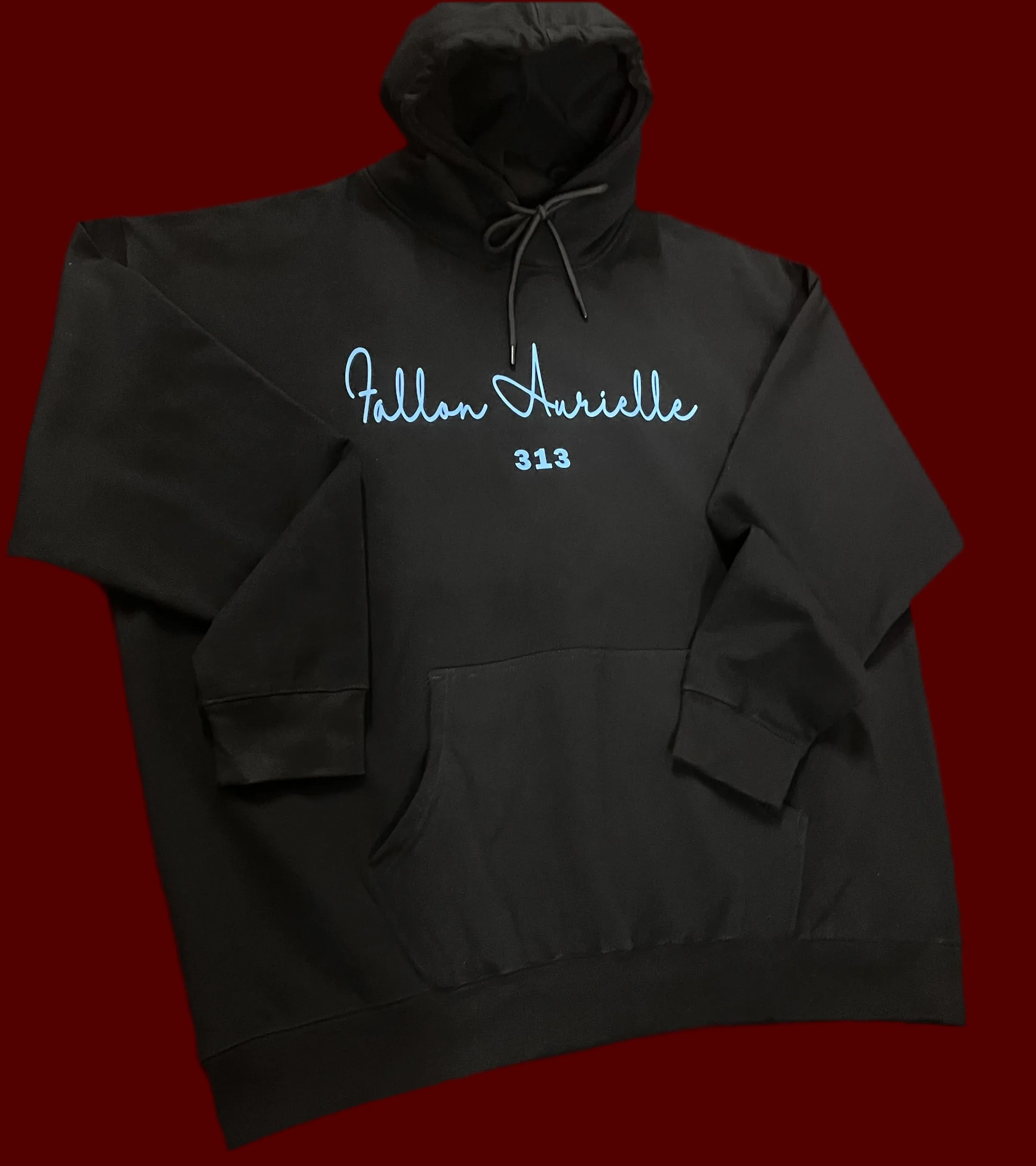 Fallon Aurielle Unisex Signature 313 Rep Yo Set Area Code Jogging Set (Black & Teal Blue)