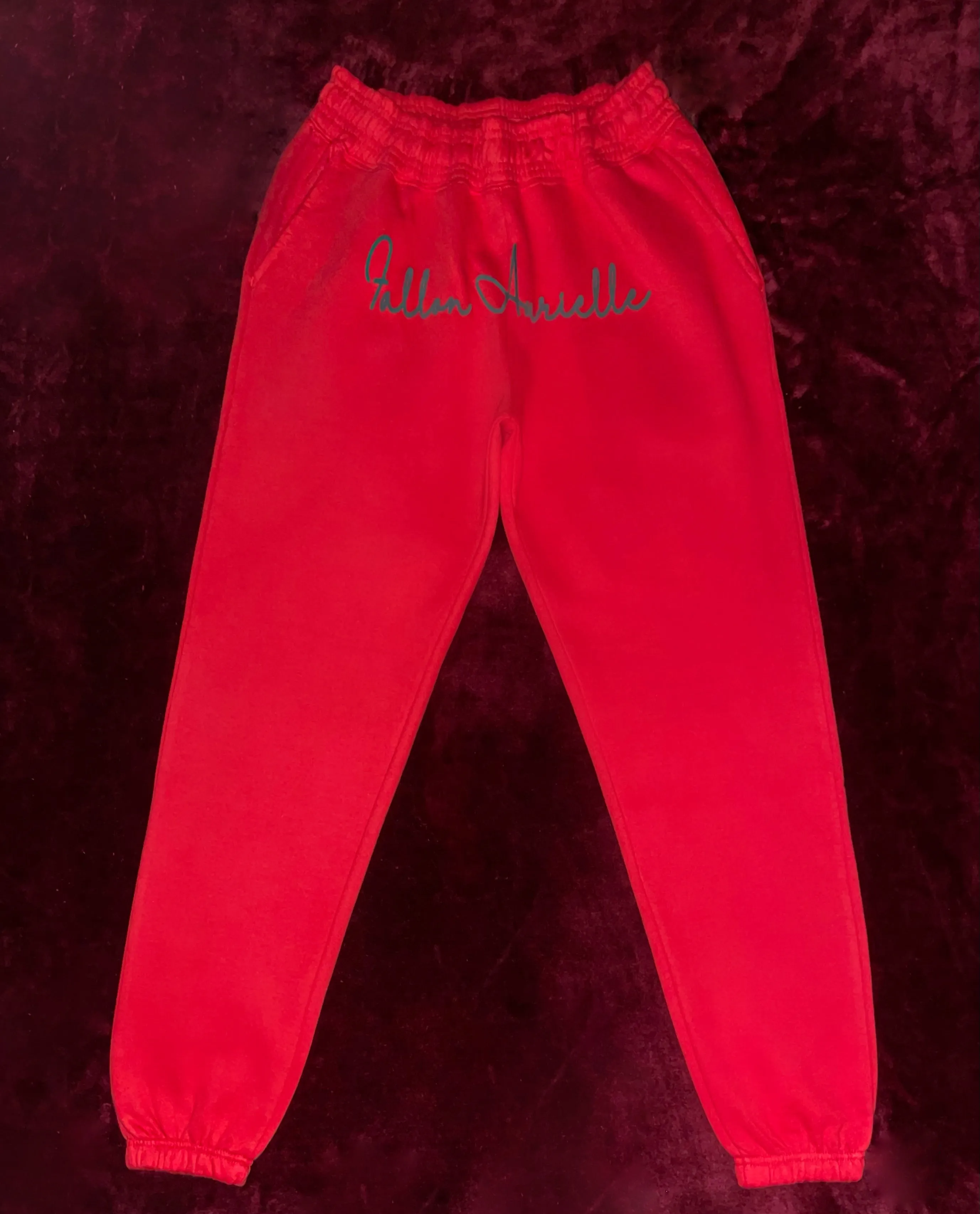 Fallon Aurielle Unisex Signature Classic Jogging Set (Red & Black)