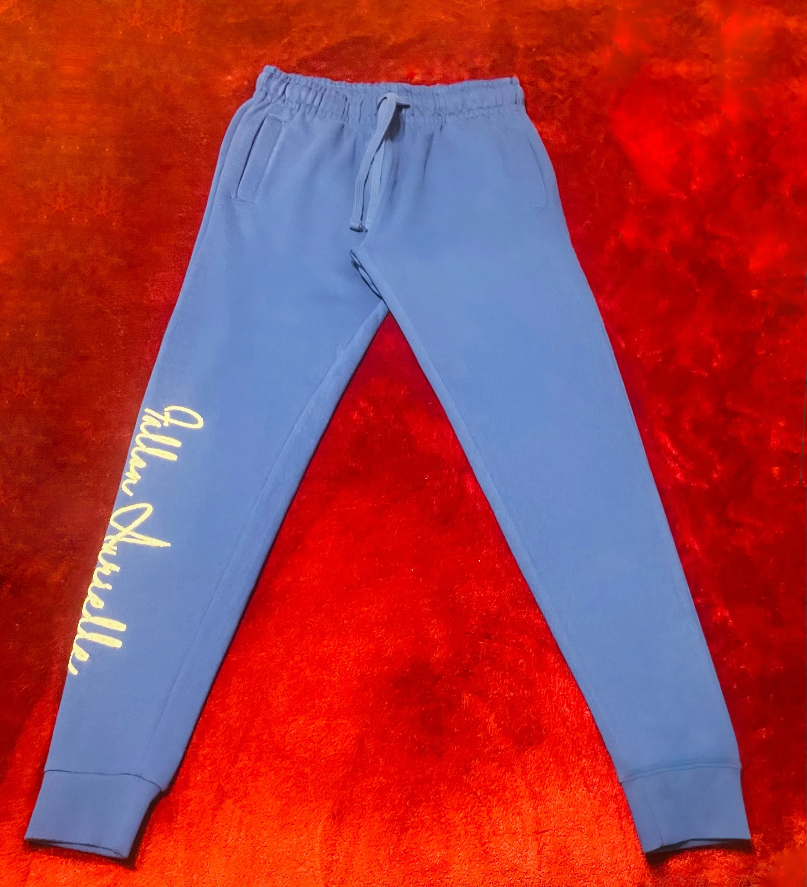 Fallon Aurielle Unisex Signature Classic Jogging Set (Royal Blue & White)