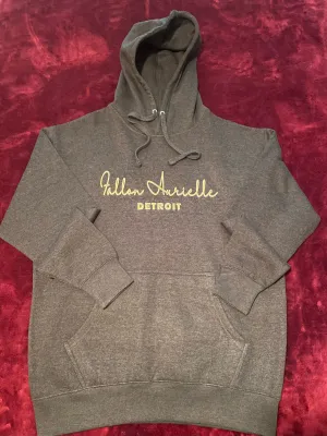 Fallon Aurielle Unisex Signature Detroit Rep Yo Set Hoodie (Charcoal Gray & Gold)