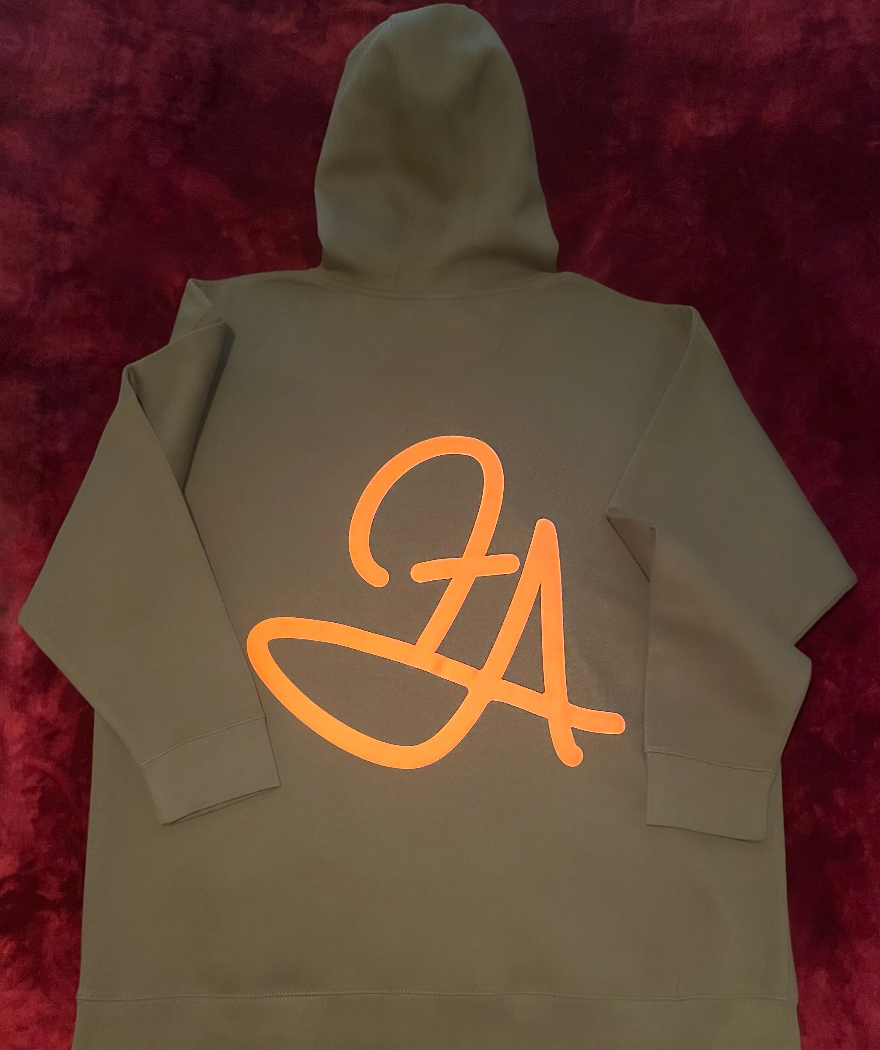 Fallon Aurielle Unisex Signature Detroit Rep Yo Set Jogging Set (Olive Green & Neon Orange)