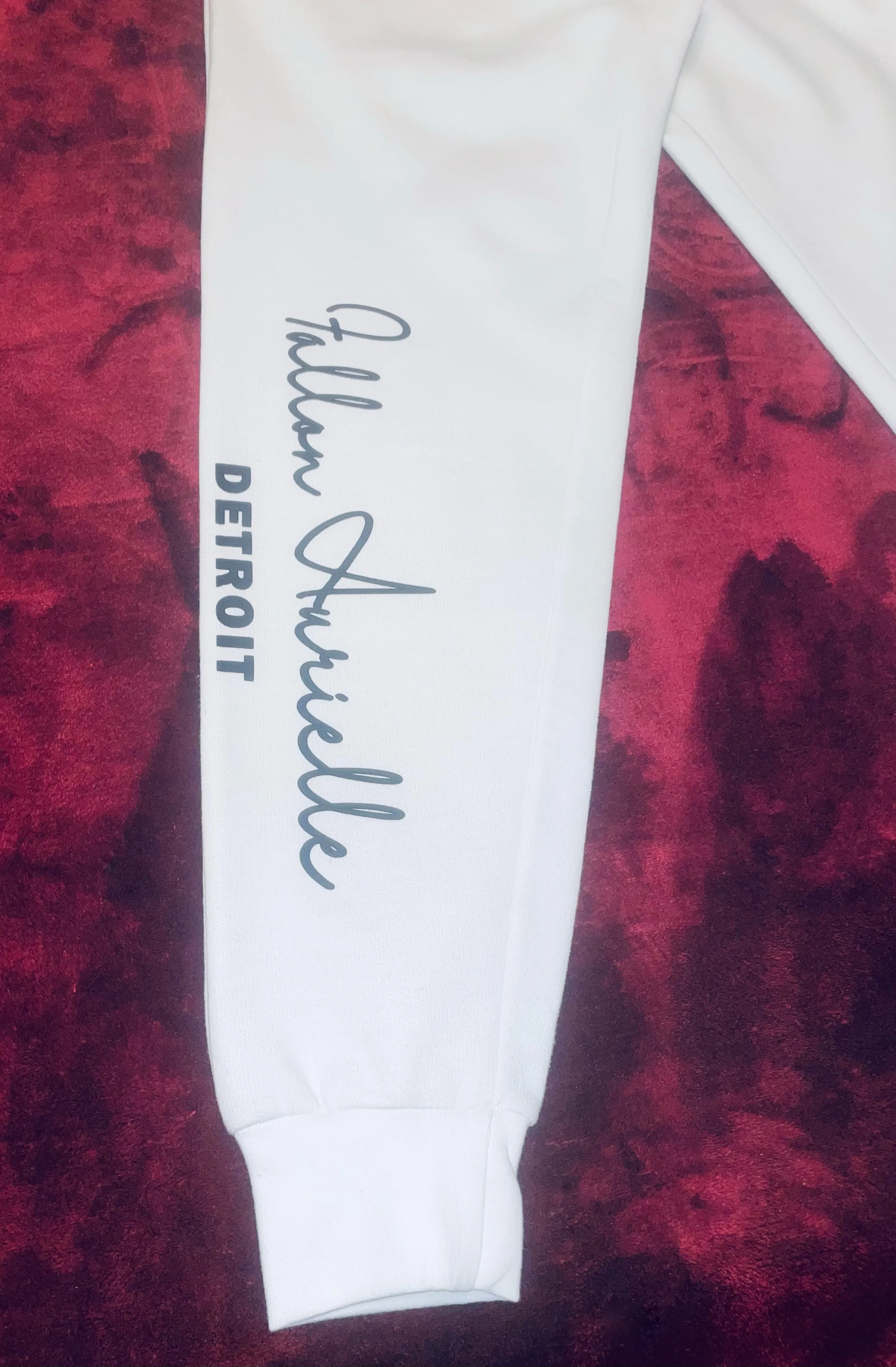 Fallon Aurielle Unisex Signature Detroit Rep Yo Set Jogging Set (White & Black)