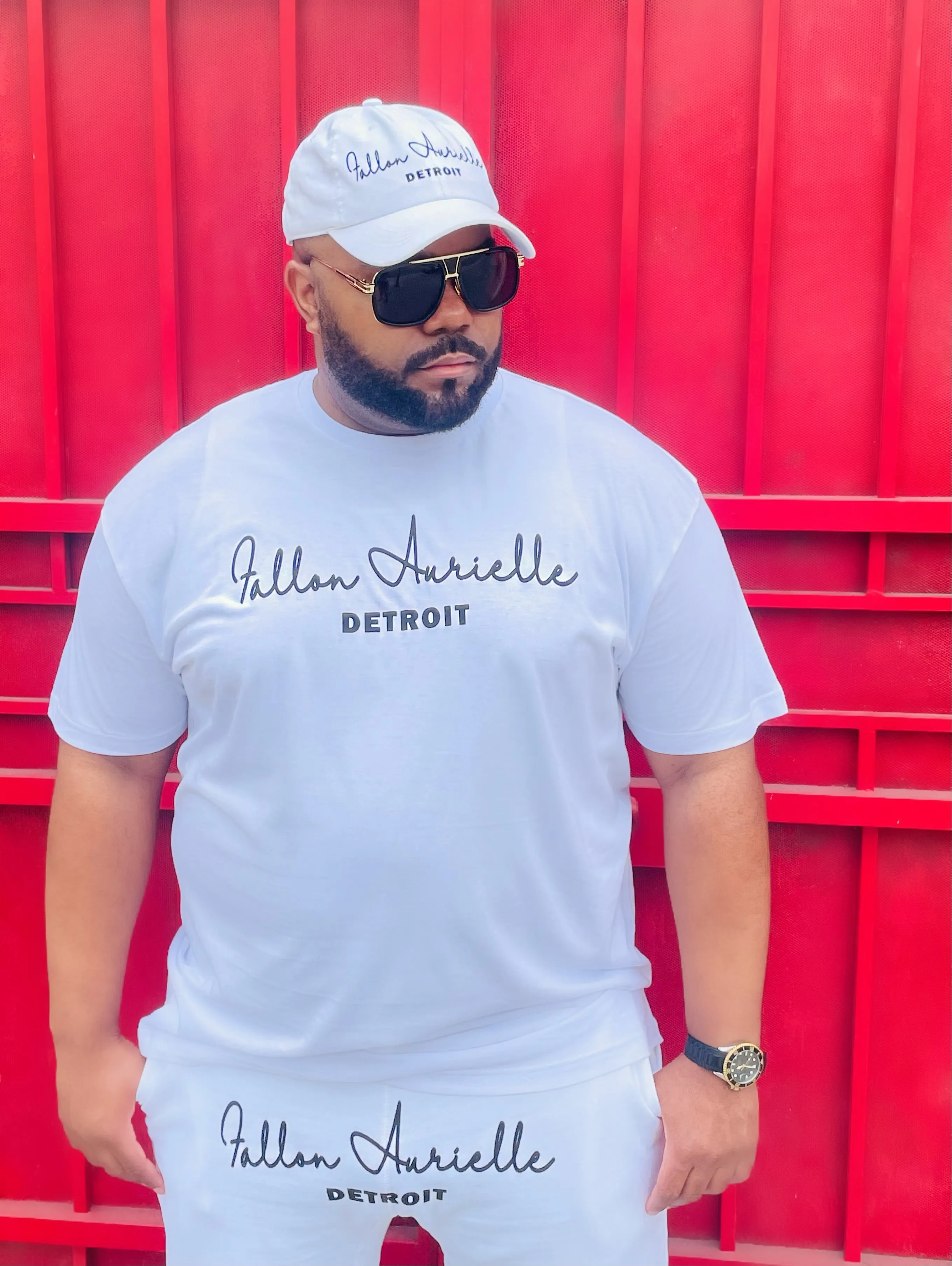 Fallon Aurielle Unisex Signature Detroit Rep Yo Set T-Shirt (White & Black)