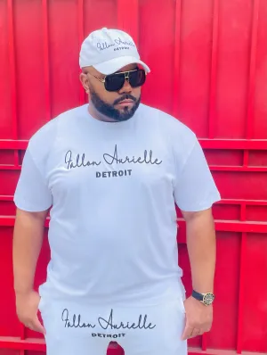 Fallon Aurielle Unisex Signature Detroit Rep Yo Set T-Shirt (White & Black)