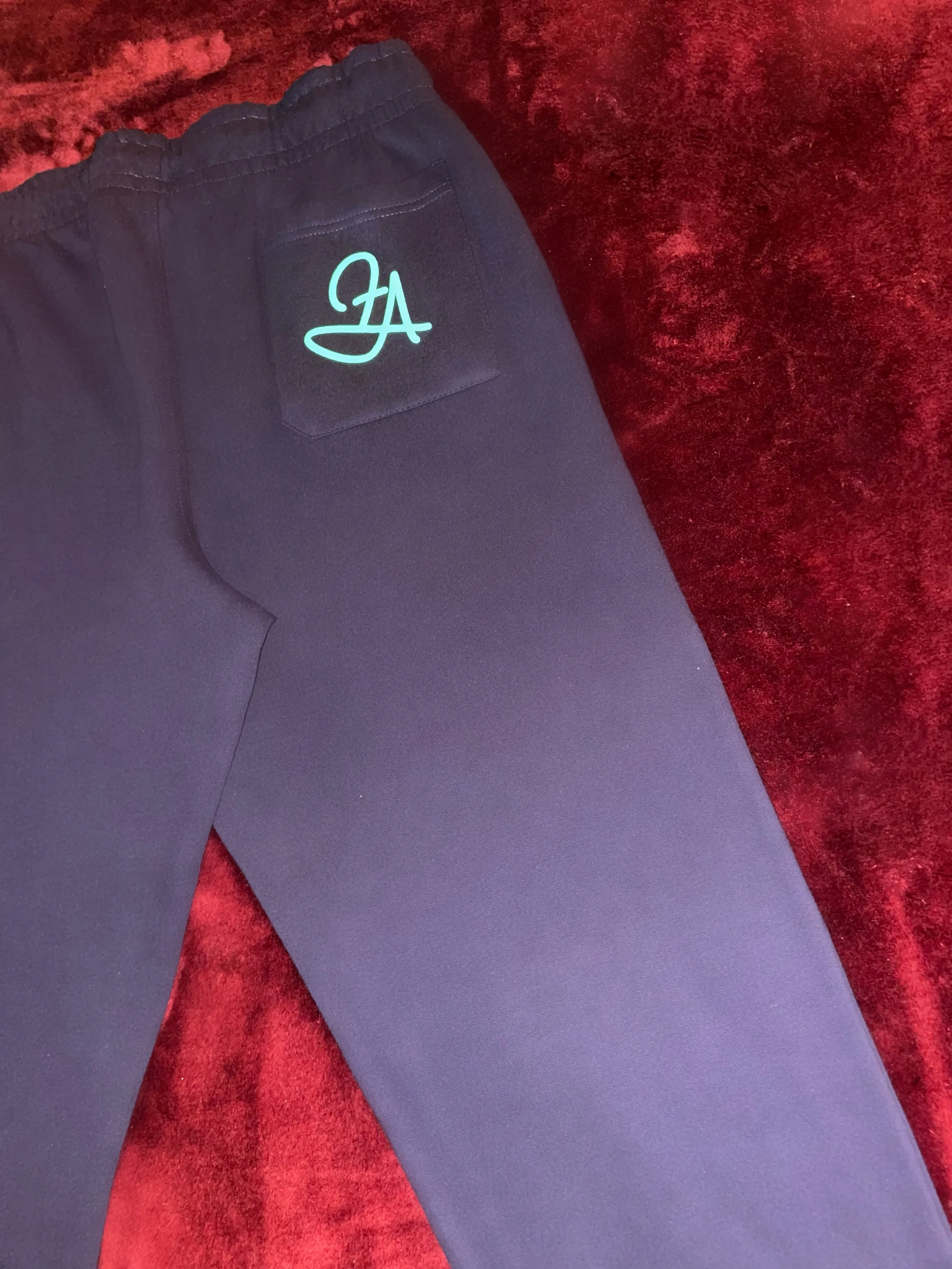 Fallon Aurielle Unisex Signature EST. 2018 Jogging Set (Navy Blue & Green)