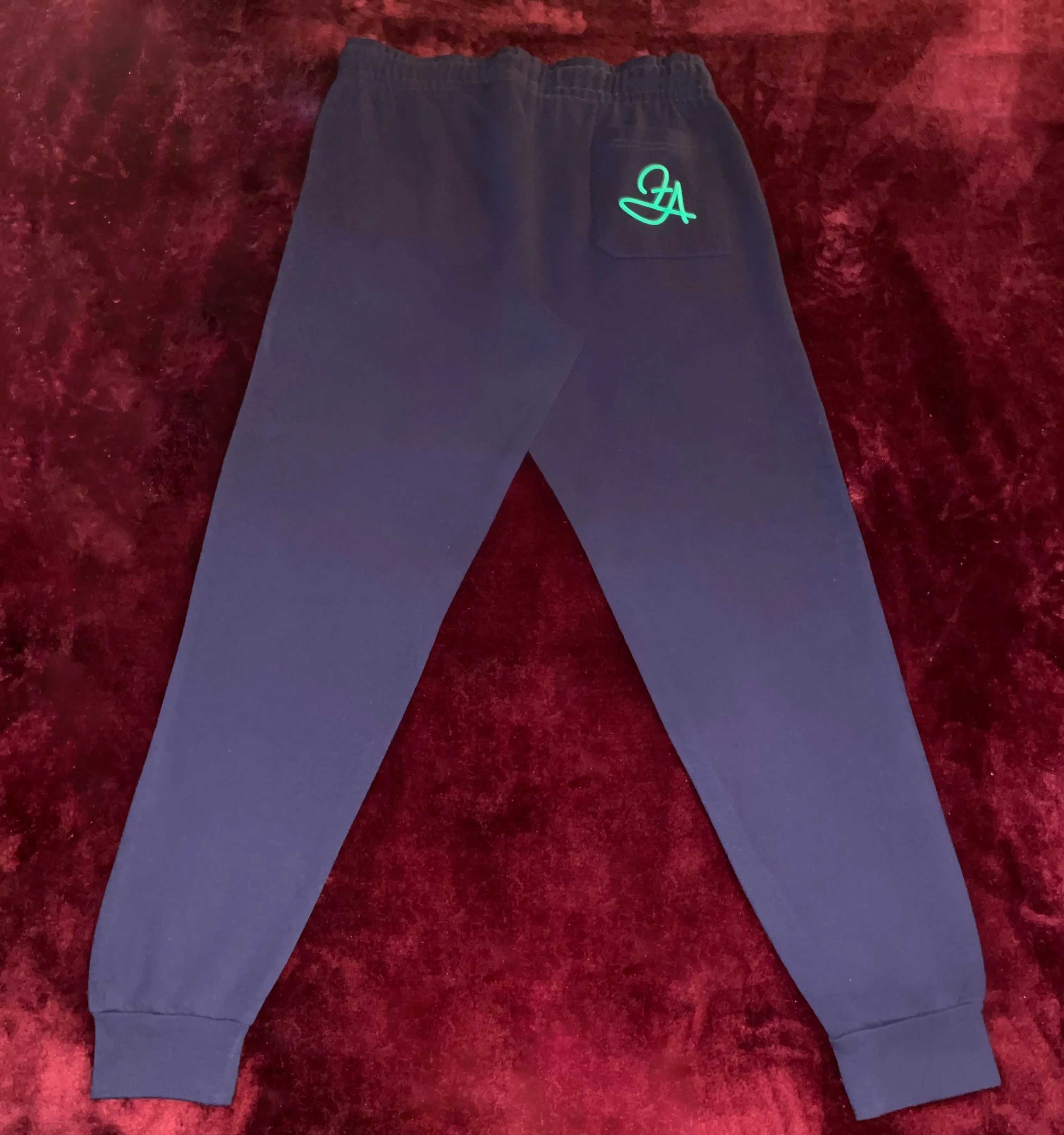 Fallon Aurielle Unisex Signature EST. 2018 Jogging Set (Navy Blue & Green)