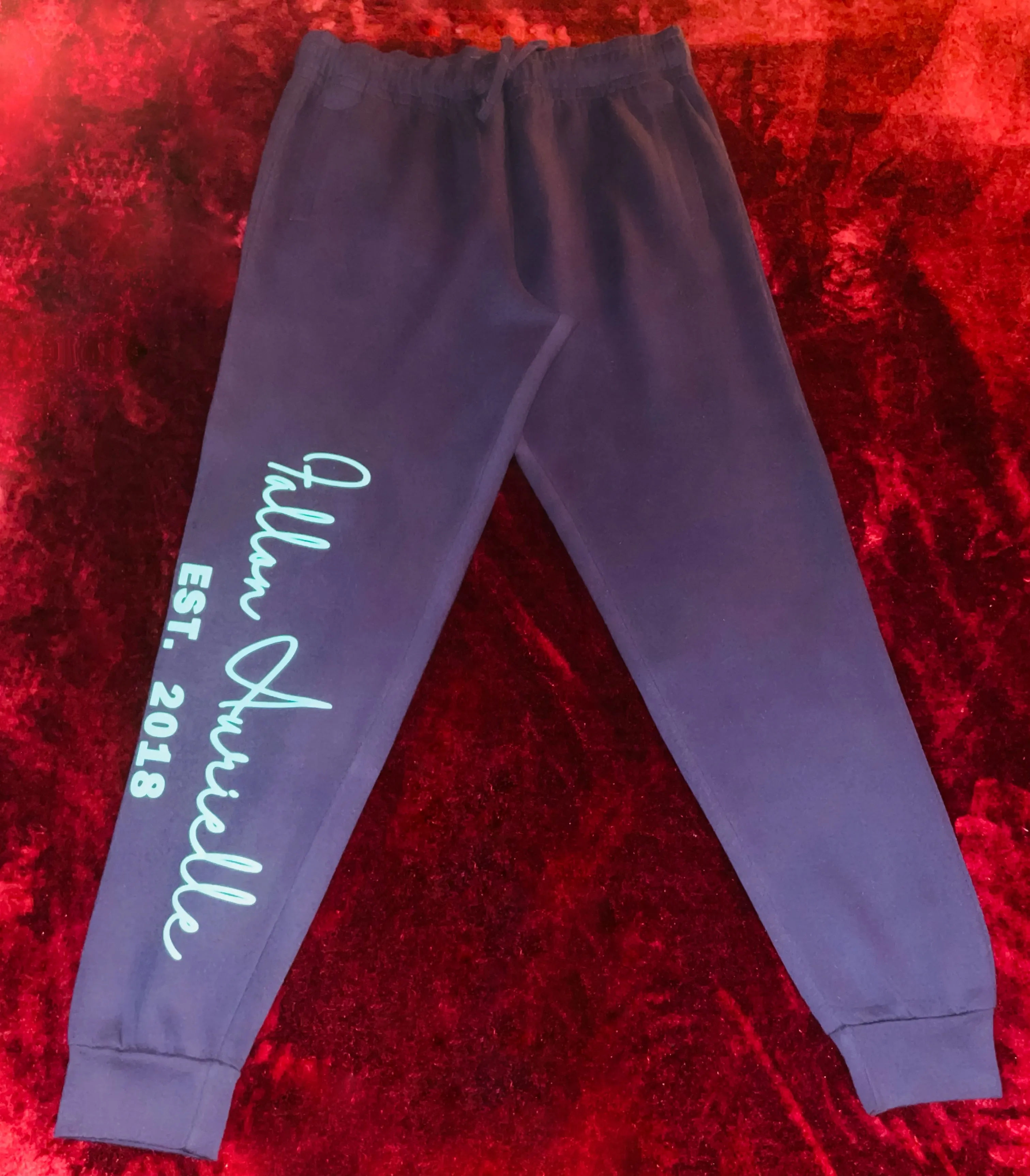 Fallon Aurielle Unisex Signature EST. 2018 Jogging Set (Navy Blue & Green)