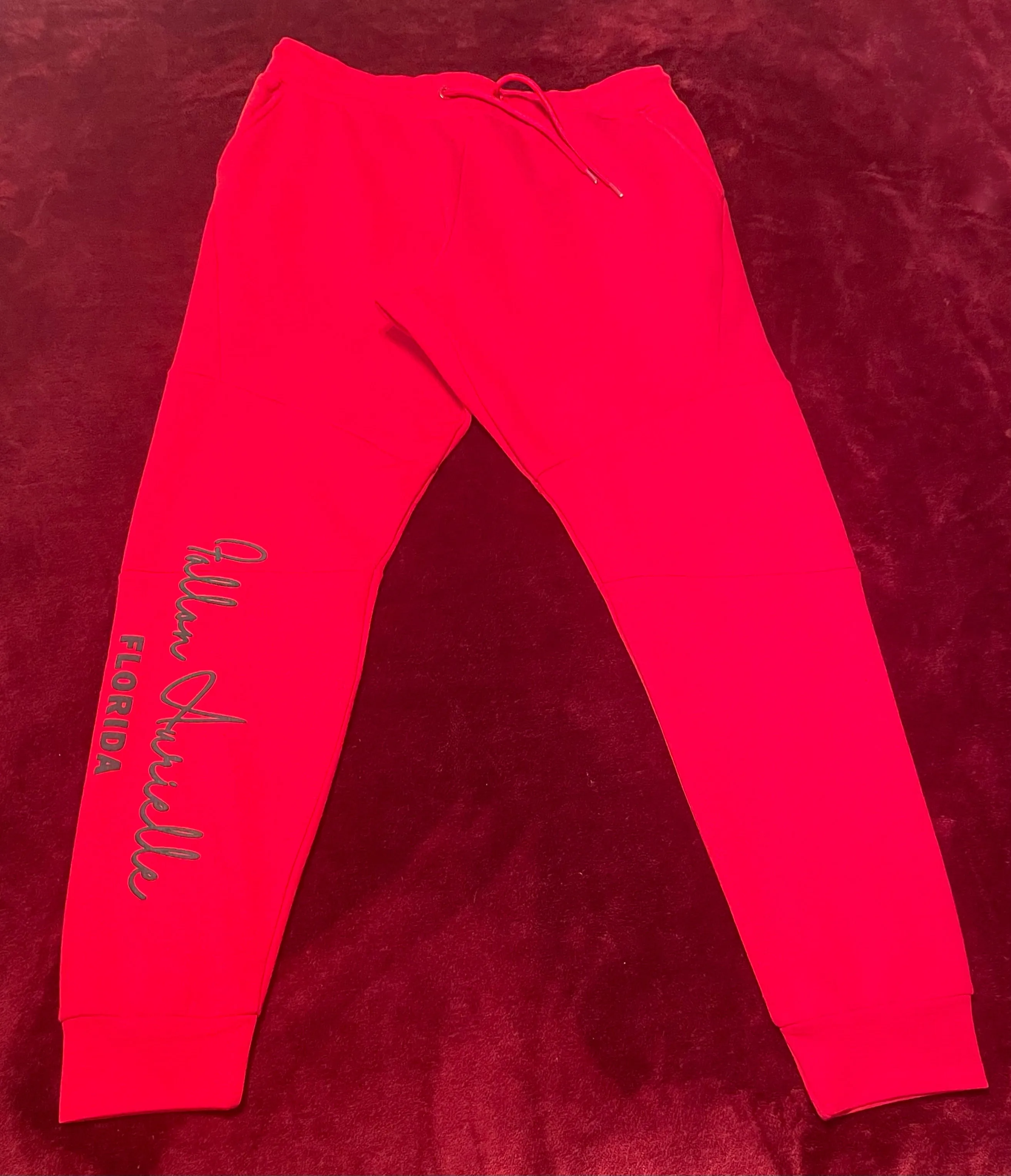 Fallon Aurielle Unisex Signature Florida Rep Yo Set Jogging Set (Red & Black)