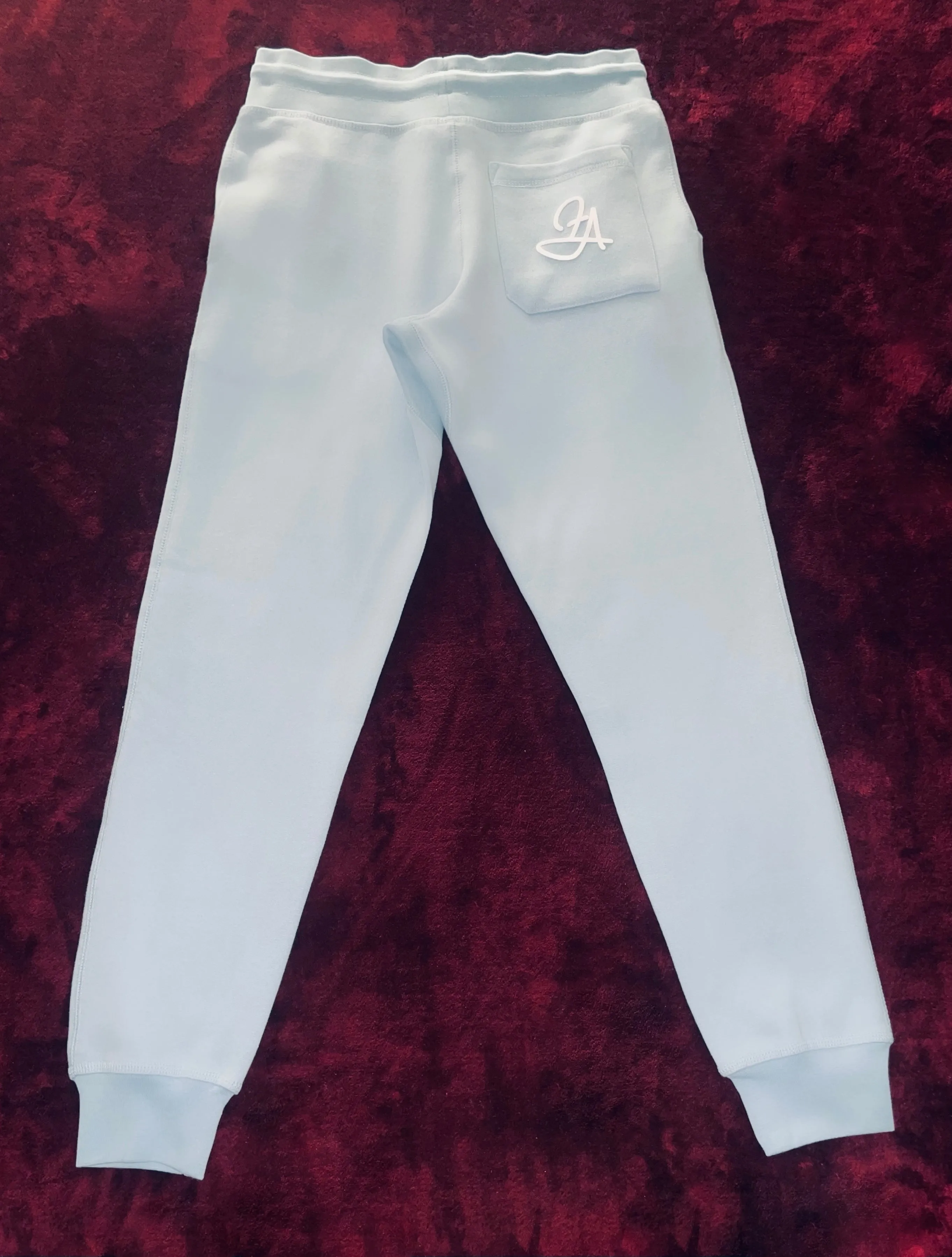 Fallon Aurielle Unisex Signature Trillionaire Club Jogging Set (Powder Blue & White)