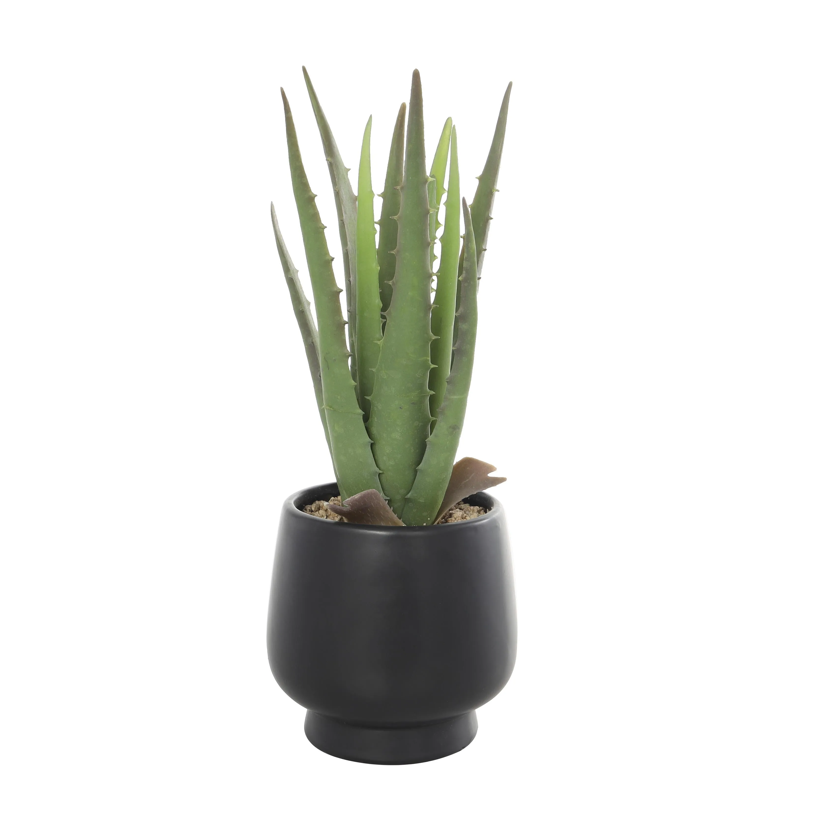 FAUX ALOE IN FACE POT