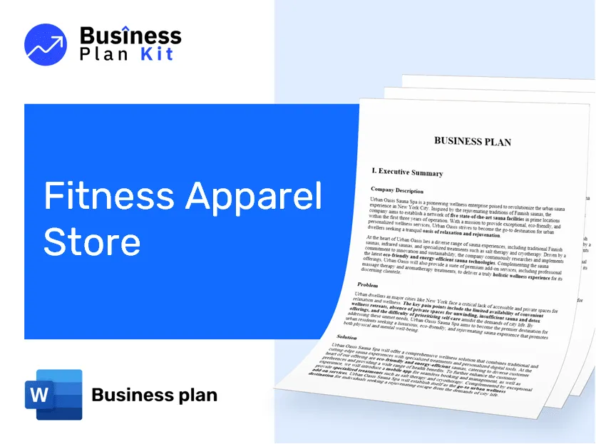 Fitness Apparel Store Business Plan Example