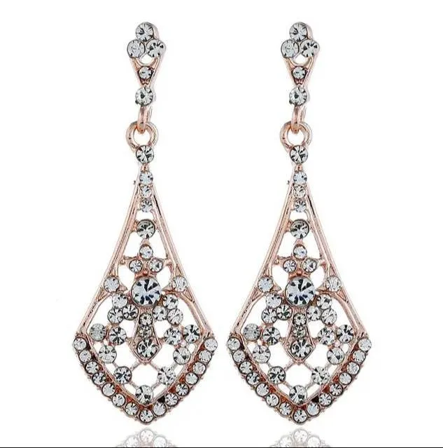 Flapper Gatsby Earrings, 20's rhinestone pearls art deco, 1920's earrings, Bridal, earrings, earrings, vintage, retro