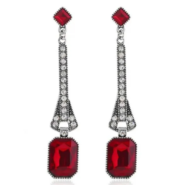 Flapper Gatsby Earrings, 20's rhinestone pearls art deco, 1920's earrings, Bridal, earrings, earrings, vintage, retro
