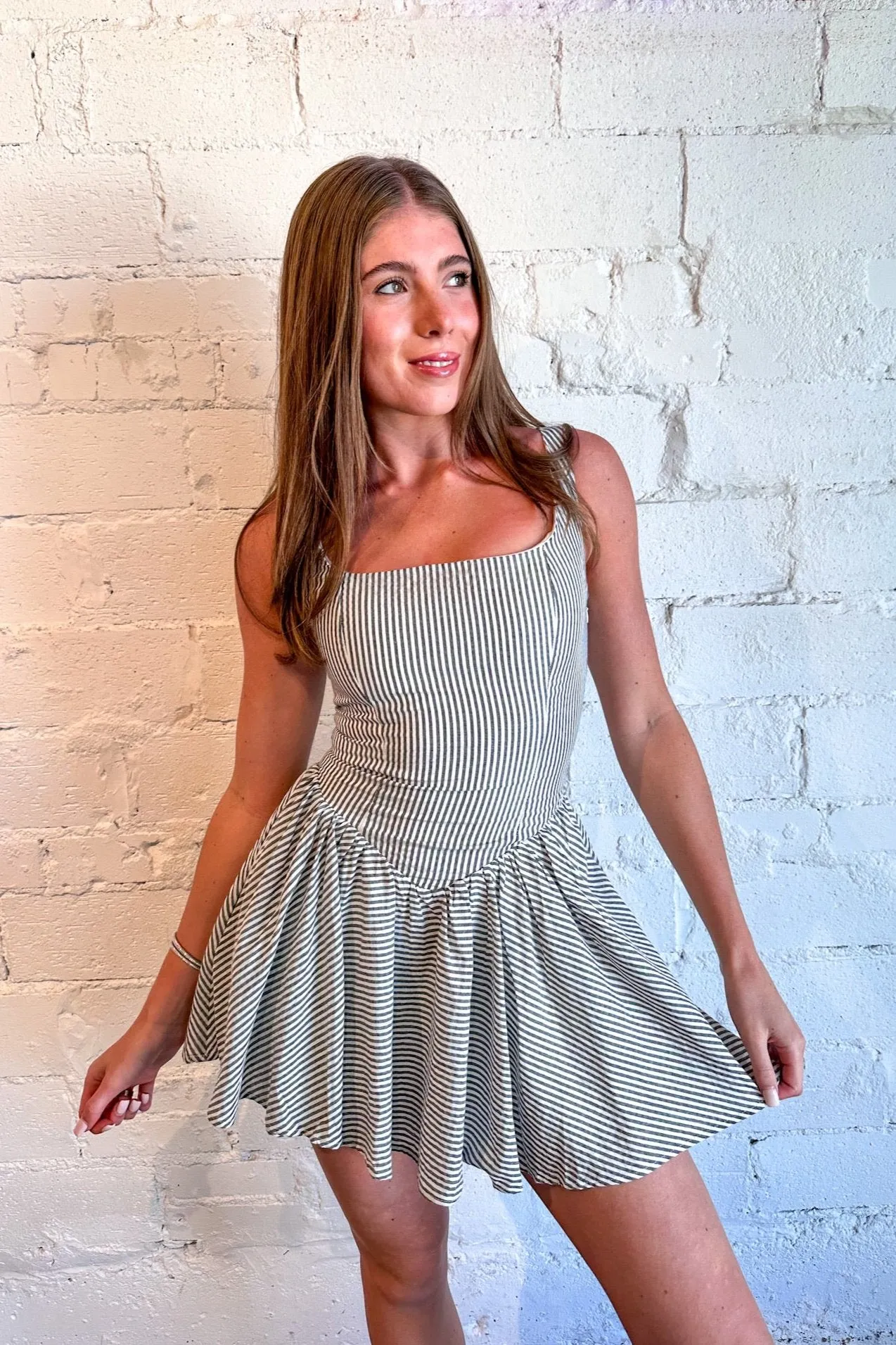 Flirty Stripes Mini Dress