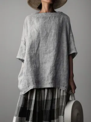 Flora® | Vintage oversized boat neck tunic