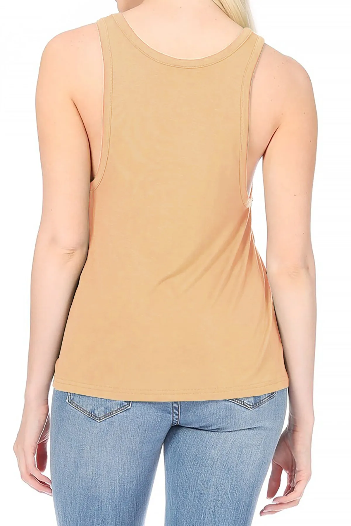 Flowy Workout Tank Top – Modal Racerback Sleeveless Design ZBMD1026RC76 $4Each