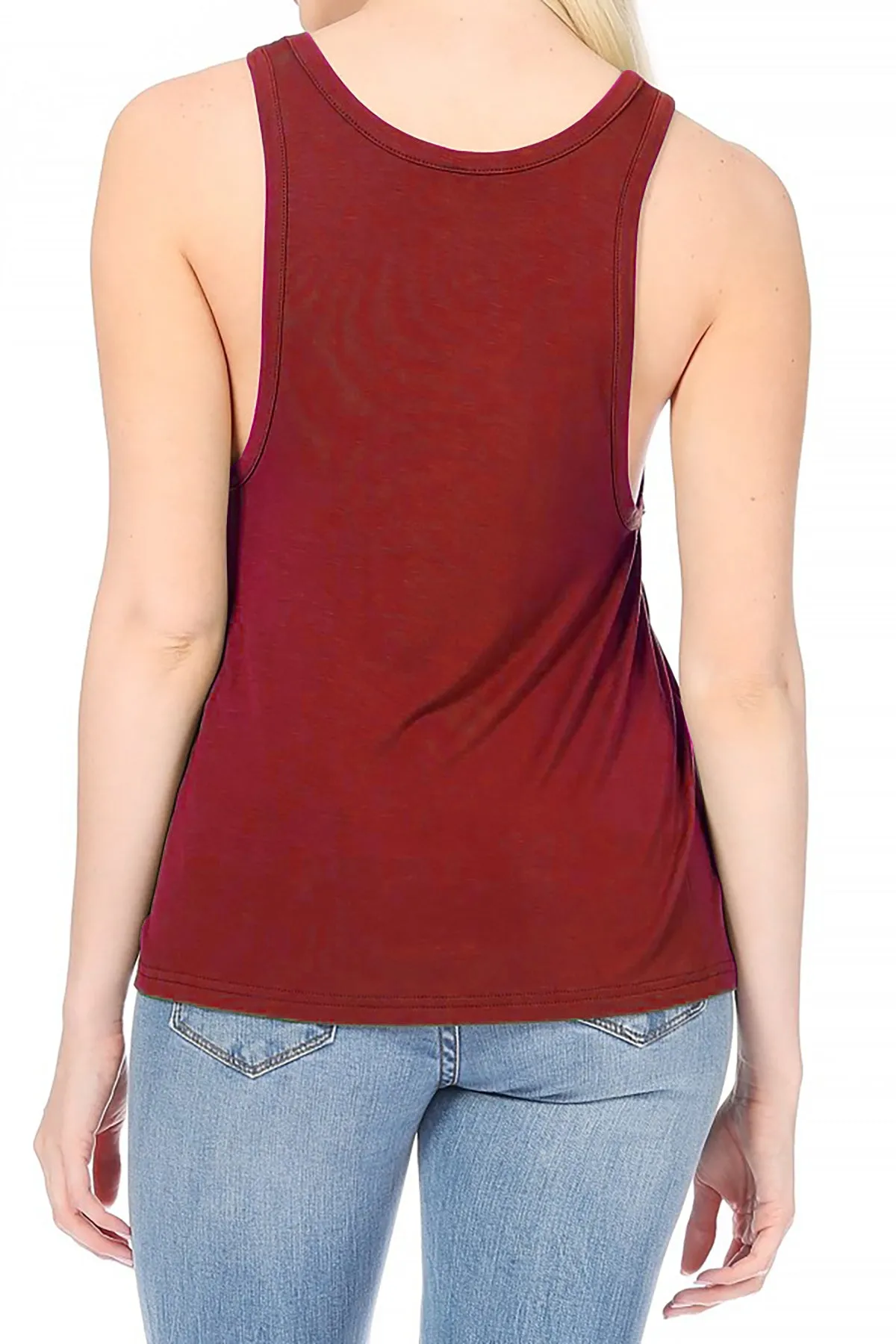 Flowy Workout Tank Top – Modal Racerback Sleeveless Design ZBMD1026RC76 $4Each