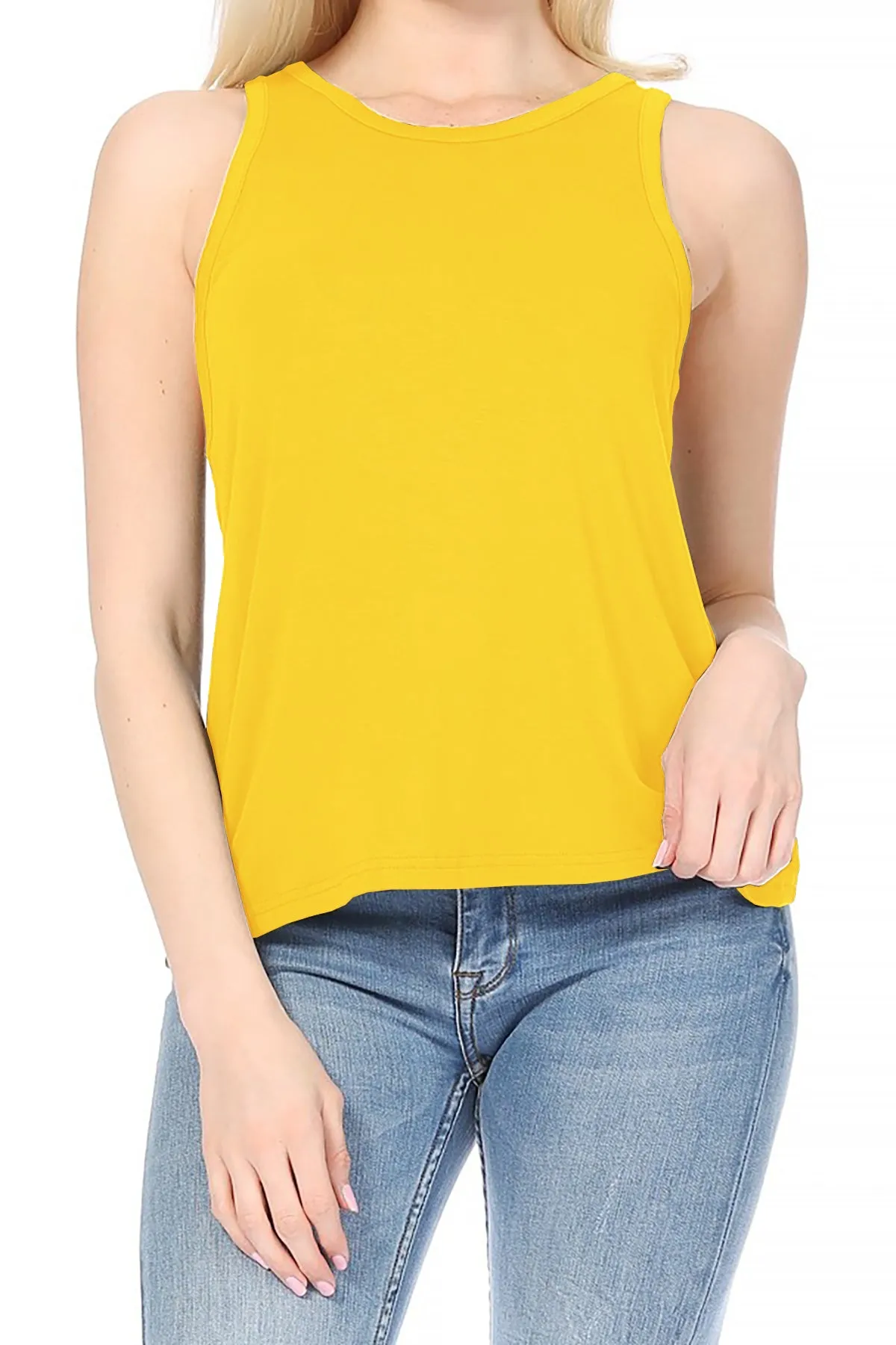 Flowy Workout Tank Top – Modal Racerback Sleeveless Design ZBMD1026RC76 $4Each