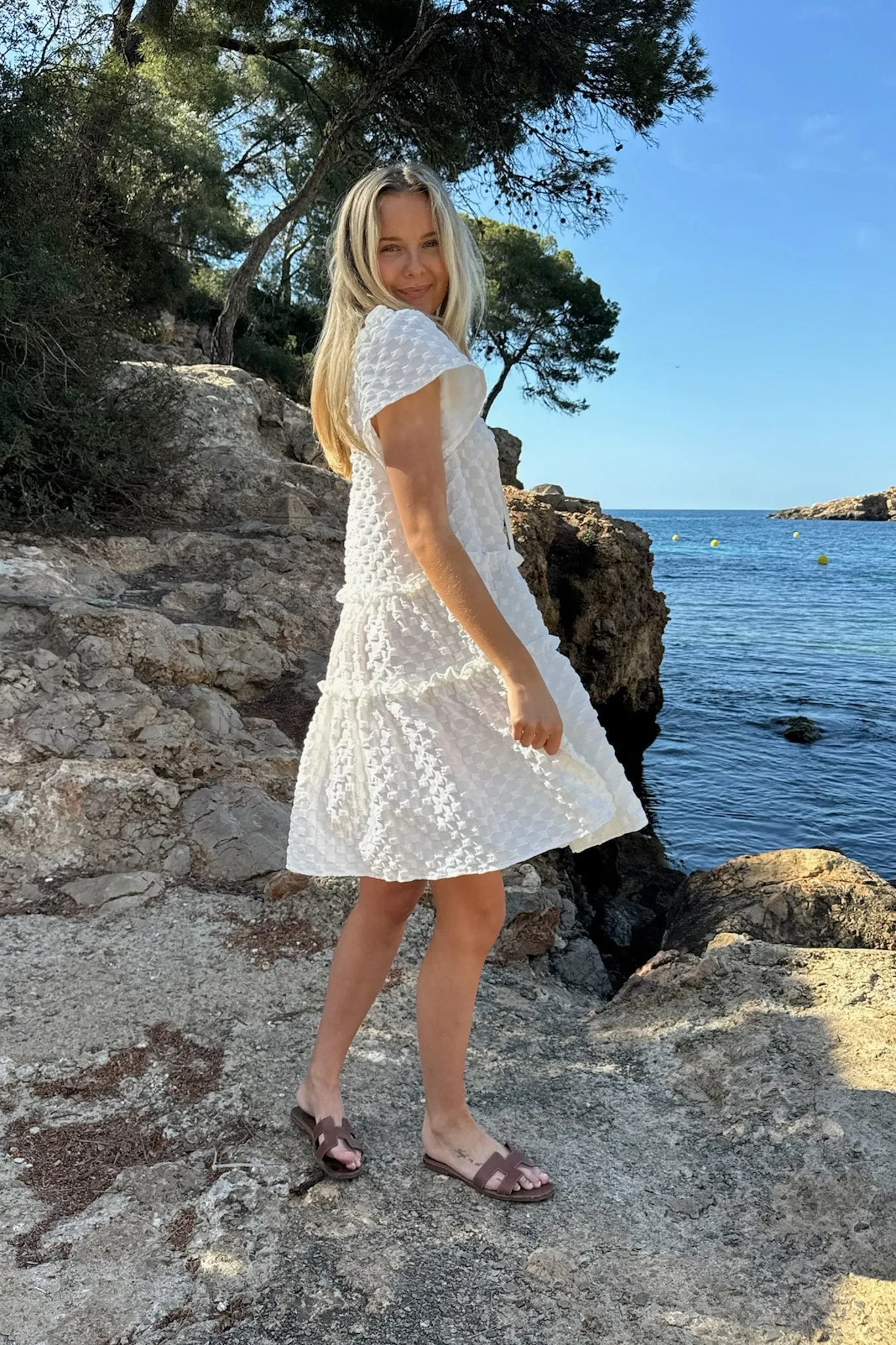 FridaIC Kjole - Bubble Hvid