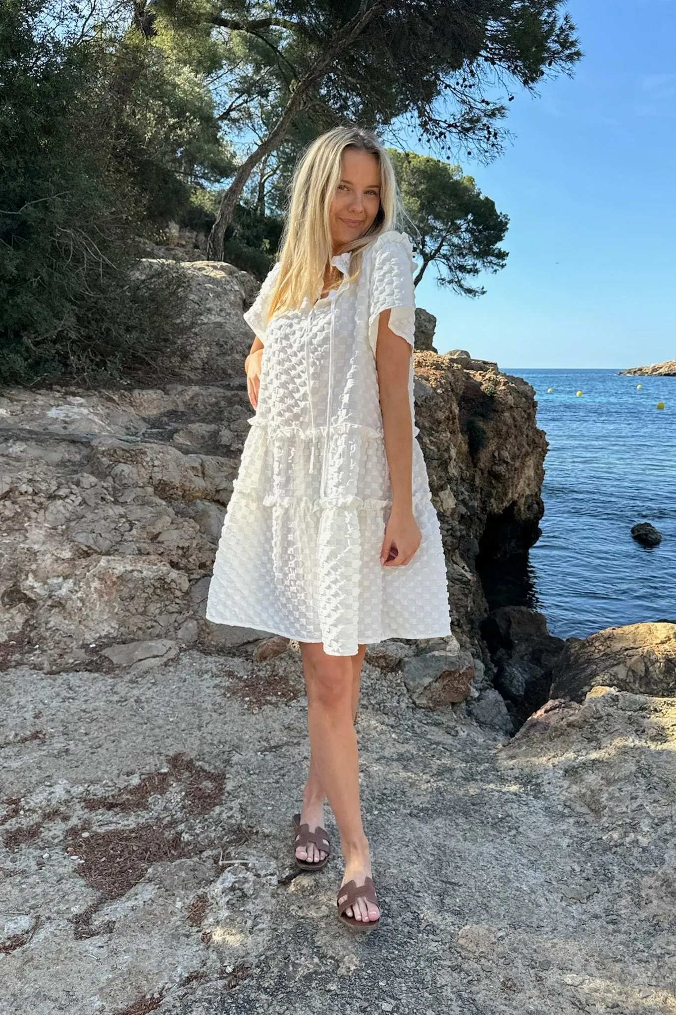 FridaIC Kjole - Bubble Hvid