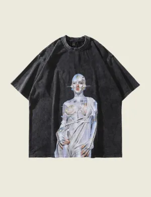 FSW® Harajuku Robot Graphic T-Shirt
