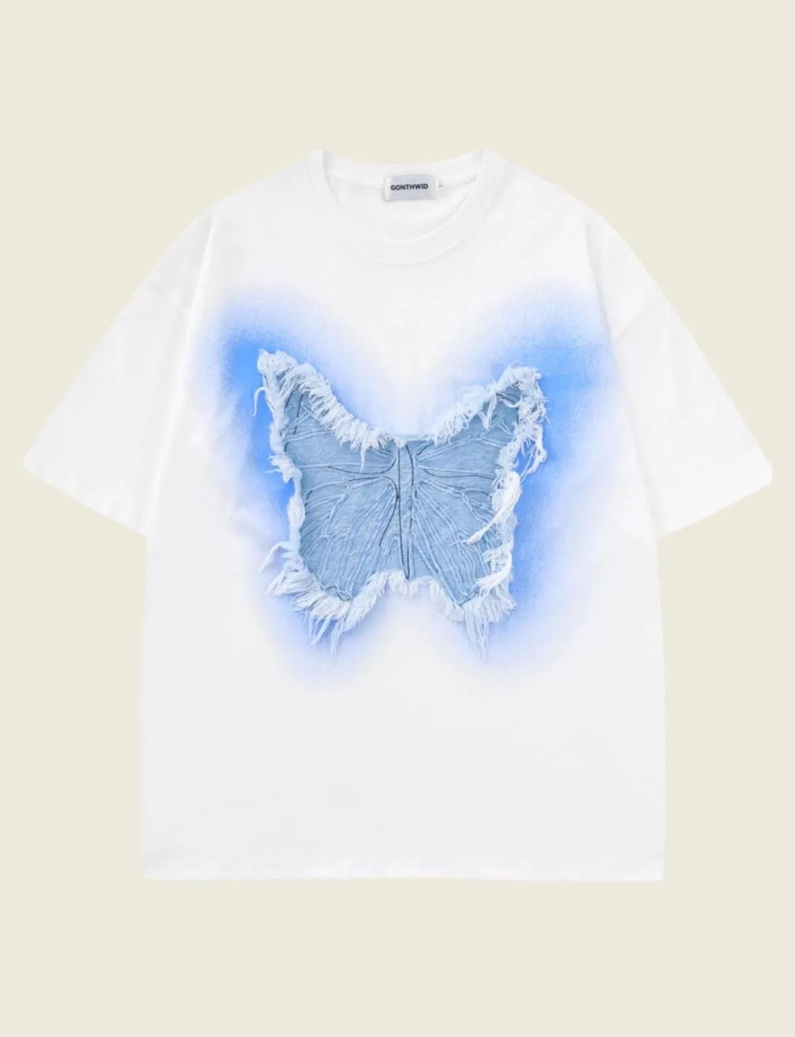 FSW® Harajuku Streetwear Embroidery Butterfly T-shirt
