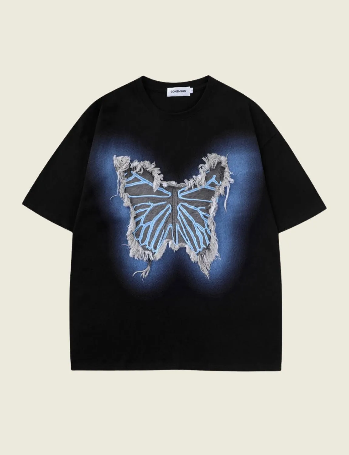 FSW® Harajuku Streetwear Embroidery Butterfly T-shirt