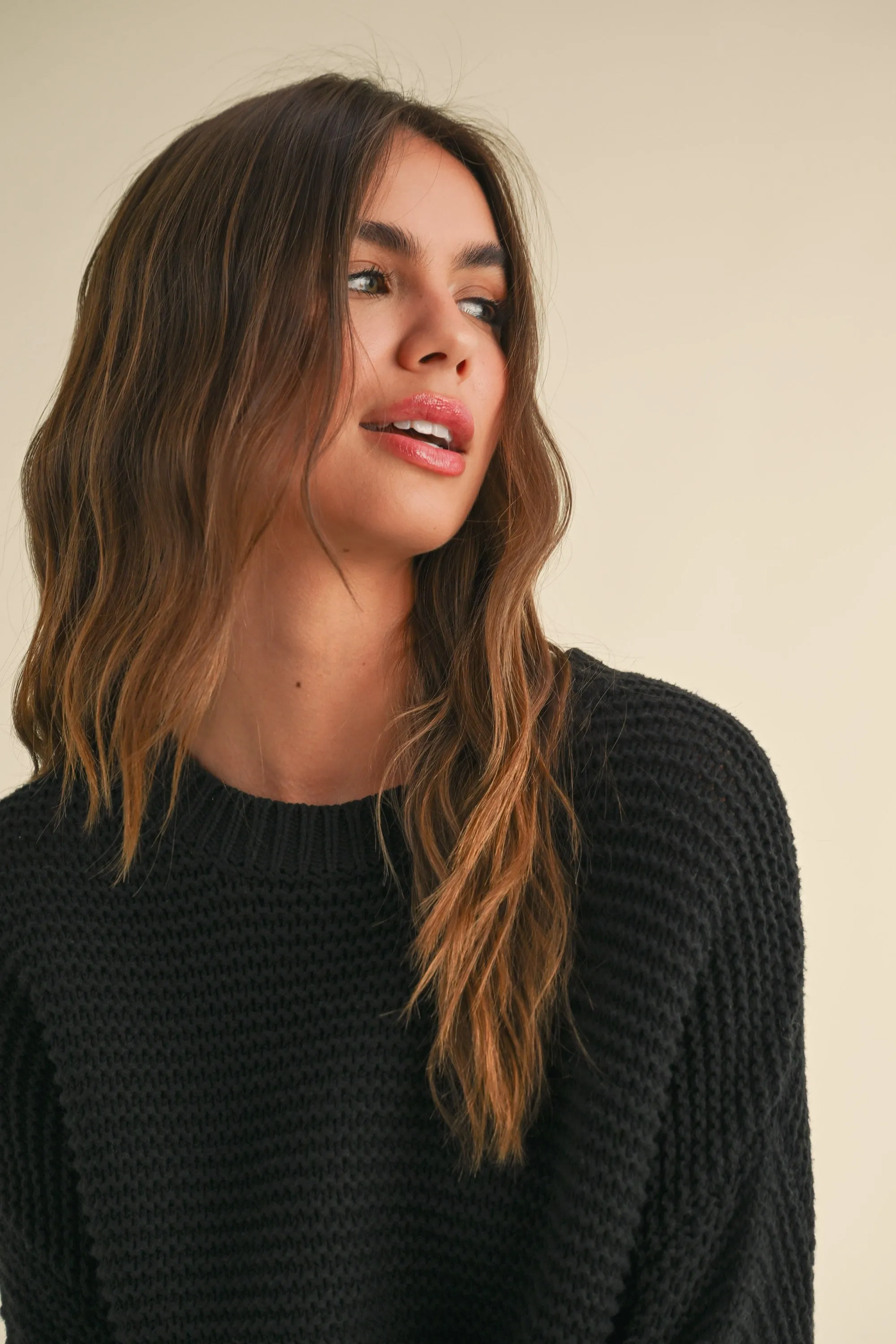 Gabbi Knitted Top- Black