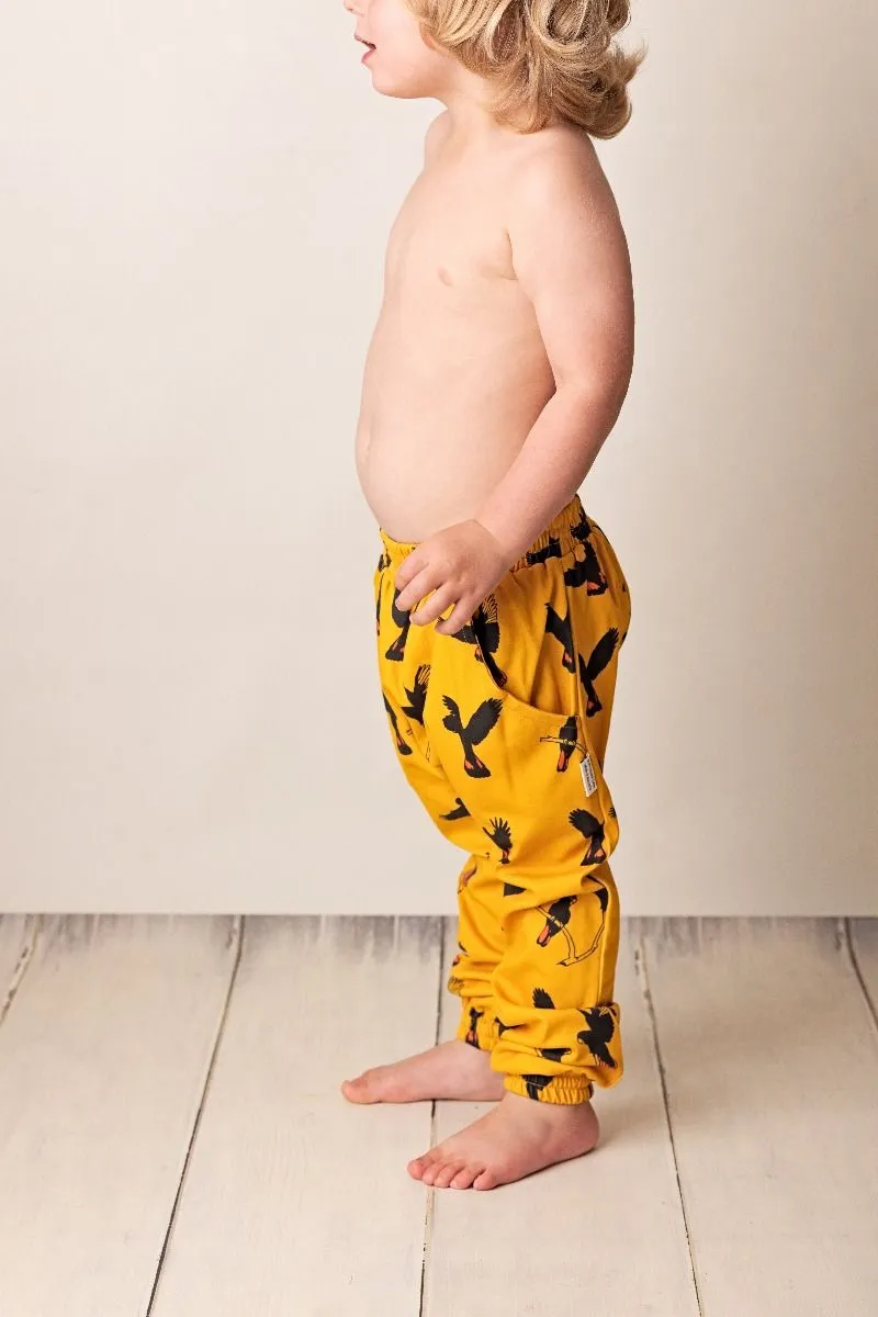 Gang Gang Black Cockatoo | Organic Cotton Harem Pants | Size 000 - 7